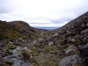 Beginning of the hike up Tongariro Crossing