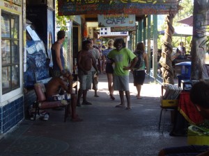 Crazy weirdo hippies on the main street of Nimbin