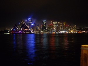 Beautiful view of the Opera House and downtown just after the fireworks finished.