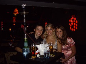 At the reggae bar with our Hookah