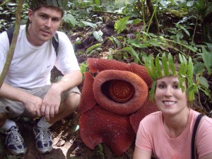 The Raffleasia. We are wearing tribal crowns that our tour guide made for us. He told me I am a princess.