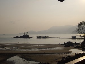 One of the beautiful beaches in Taluk Bahang, viewed as the sun is rising.