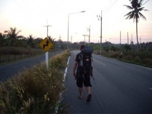 Walking in rural Thailand at sunset. Awesome.