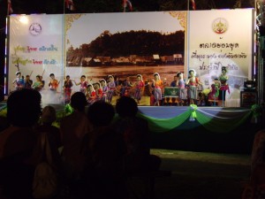 Some traditional thai dancing at the carnival in Ranong