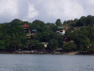Our beach bungalow viewed from the water
