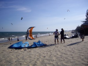 Scott getting ready for some kite surfing lessons