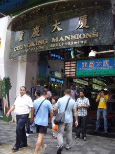 Chungking mansions - notice all the Indian touts everywhere